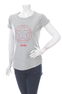 Jeep Γυναικείο αθλητικό t-shirt σε Κόκκινο