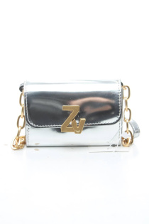 Zadig & Voltaire Γυναικεία δερμάτινη τσάντα σε Ασημί